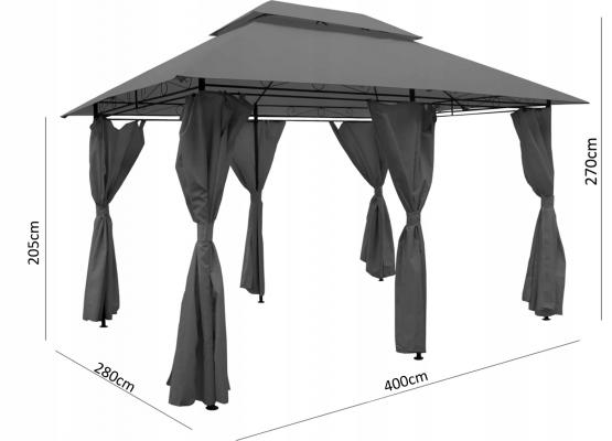 Sodo Pavėsinė - Pilkos spalvos I GAZEBO