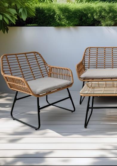 TARMAR Sodo baldų rinkinys – sofa, kėdės ir stalas