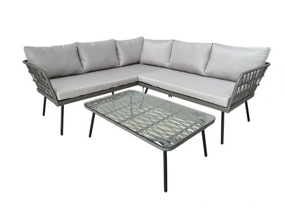 Sodo baldų komplektas TARMAR – kampinė sofa + stalas