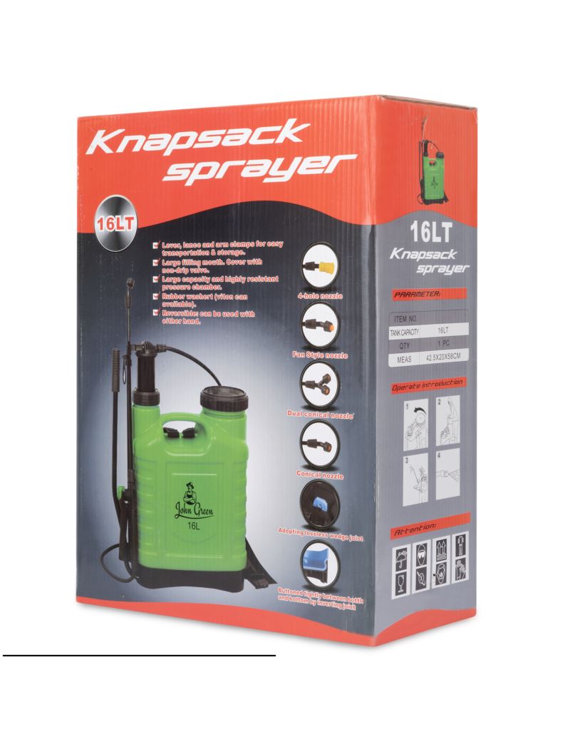 Sodo slėginis purkštuvas ant peties 16L, John Green