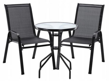 Balkono baldų Komplektas - 2 Kėdės + Stalas