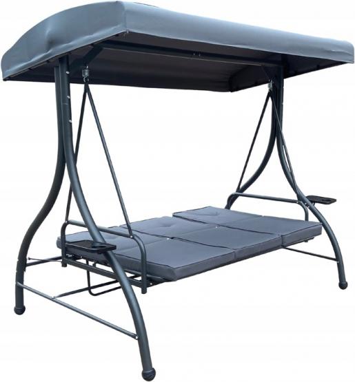 SODO SŪPYNĖS „SUIGI“ 3 VIETŲ SU STALIUKAIS – ANTRACITO SPALVA