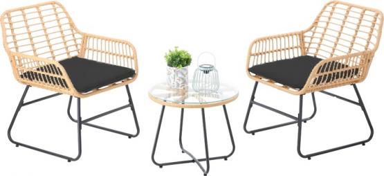 TARMAR sodo baldų rinkinys – 2 kėdės + stalas