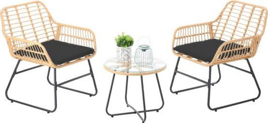 TARMAR sodo baldų rinkinys – 2 kėdės + stalas