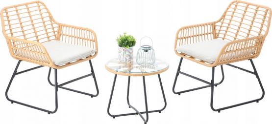 TARMAR sodo baldų rinkinys – 2 kėdės + stalas