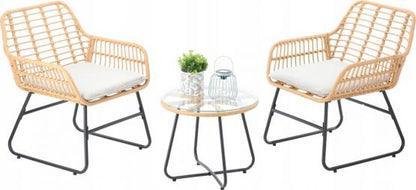 TARMAR sodo baldų rinkinys – 2 kėdės + stalas