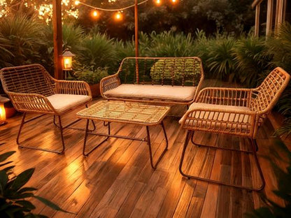 TARMAR Sodo baldų rinkinys – sofa, kėdės ir stalas