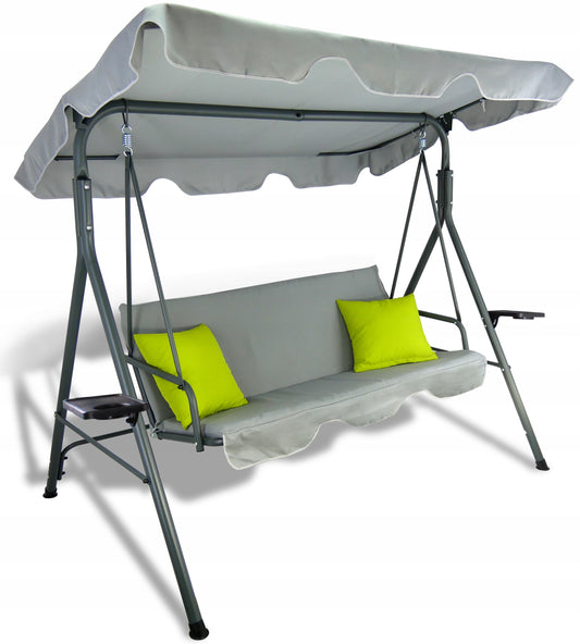 Sodo sūpynės 3 asmenims su reguliuojamu stogeliu I „SUIGI“