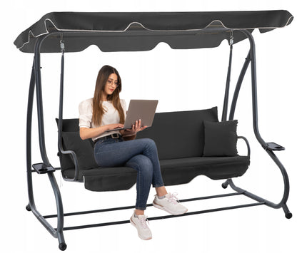 4 Vietų sodo supynės su reguliuojamu stogeliu I „SUIGI“