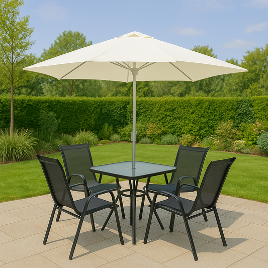 Sodo Baldų Komplektas - 4 Kėdės + Stalas I TARMAR