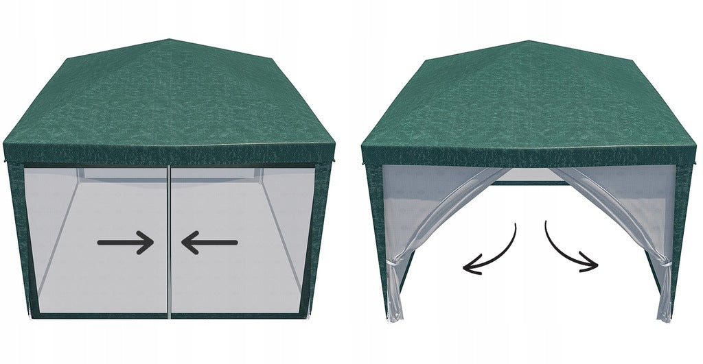 Sodo Pavėsinė 3x3m su tinkleliu nuo uodų