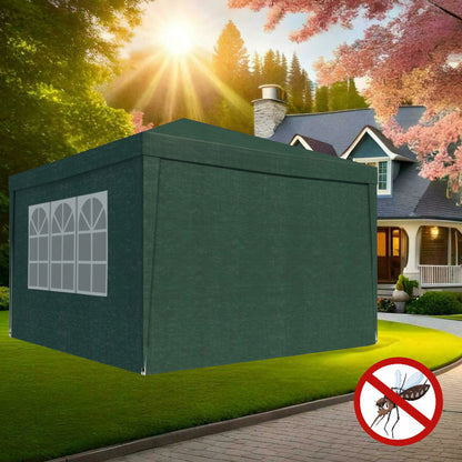 Sodo Pavėsinė 3x3 m su 4 sienelėmis ir langais – UV50 apsauga