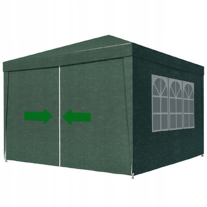 Sodo Pavėsinė 3x3 m su 4 sienelėmis ir langais – UV50 apsauga