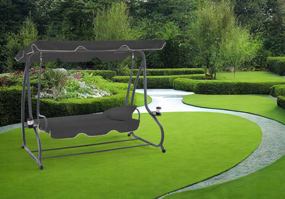 4 Vietų sodo supynės su reguliuojamu stogeliu I „SUIGI“