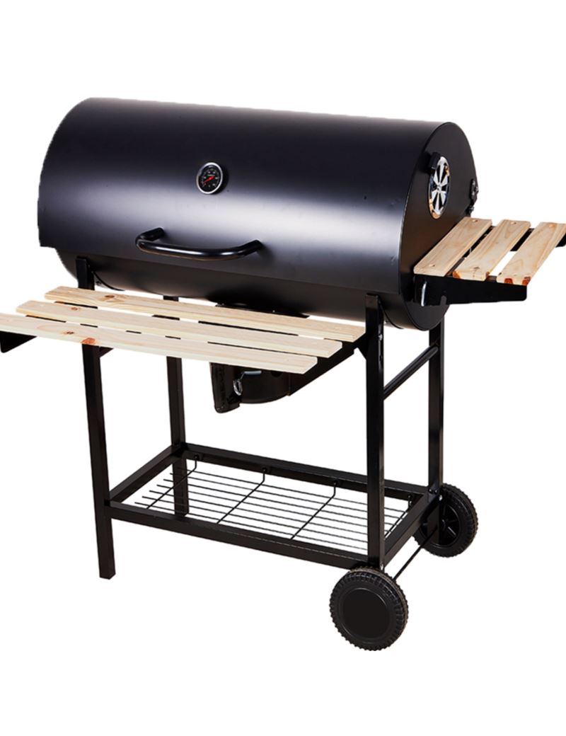 Sodo grilius su ratukais ir XXL dydžio dangčiu