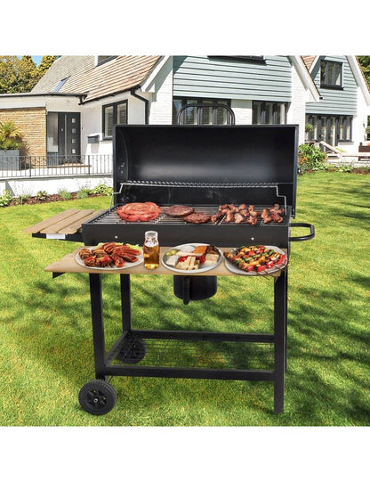 Sodo grilius su ratukais ir XXL dydžio dangčiu