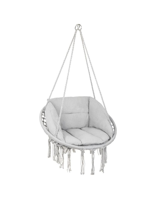 Pakabinamos pintos supynės BOHO + 2x XXL pagalvės (Pilka)