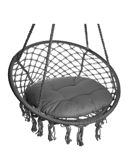 Pakabinamos pintos supynės BOHO + pagalvė (Grafito)