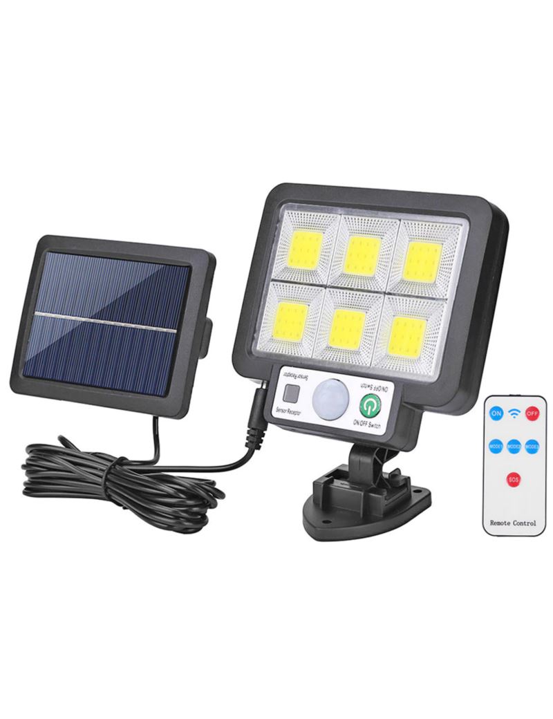 LED lauko apšvietimas su saulės baterija + valdymo pultas