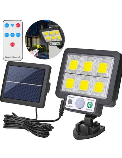 LED lauko apšvietimas su saulės baterija + valdymo pultas