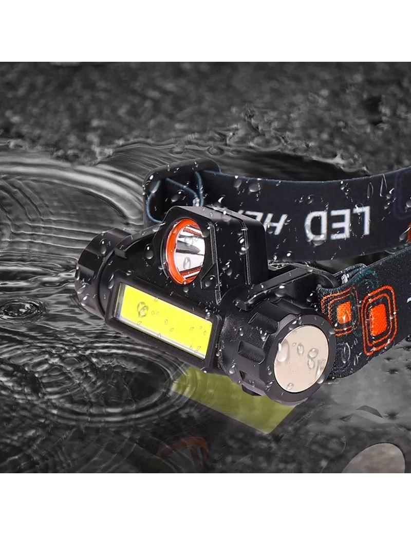 LED Žibintuvėlis ant galvos su magnetu (įkraunamas)