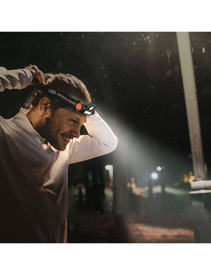 LED Žibintuvėlis ant galvos su magnetu (įkraunamas)