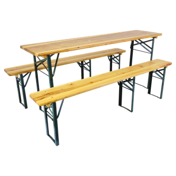 Sodo baldų komplektas GARDEN LINE – stalas + 2 suolai