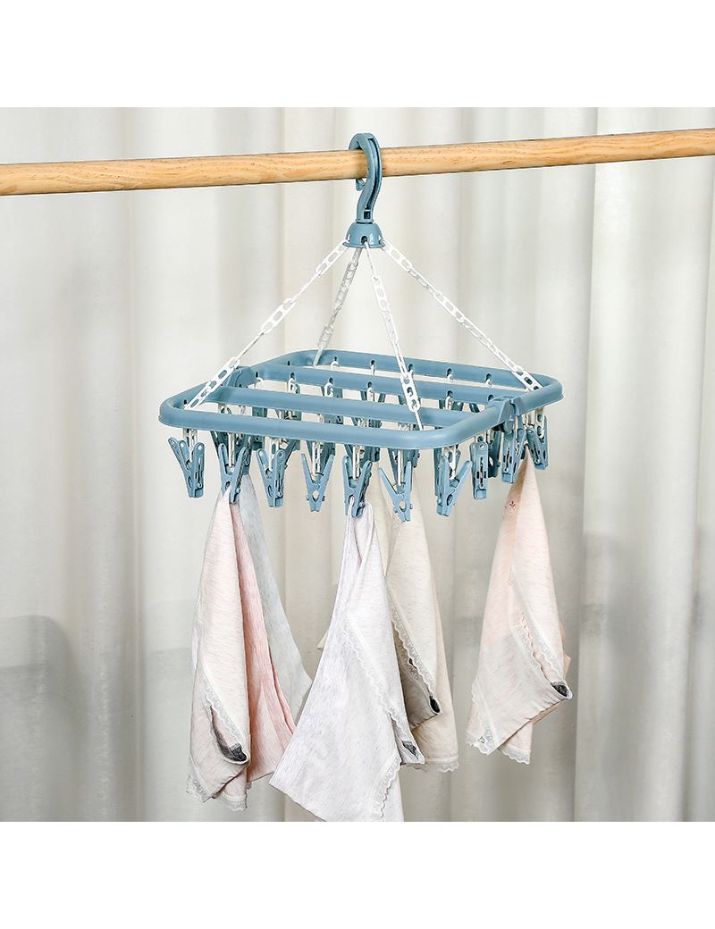 Drabužių džiovyklė su 32 segtukais