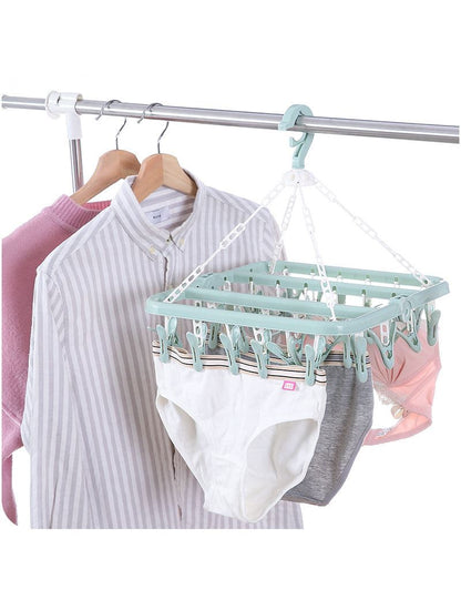 Drabužių džiovyklė su 32 segtukais