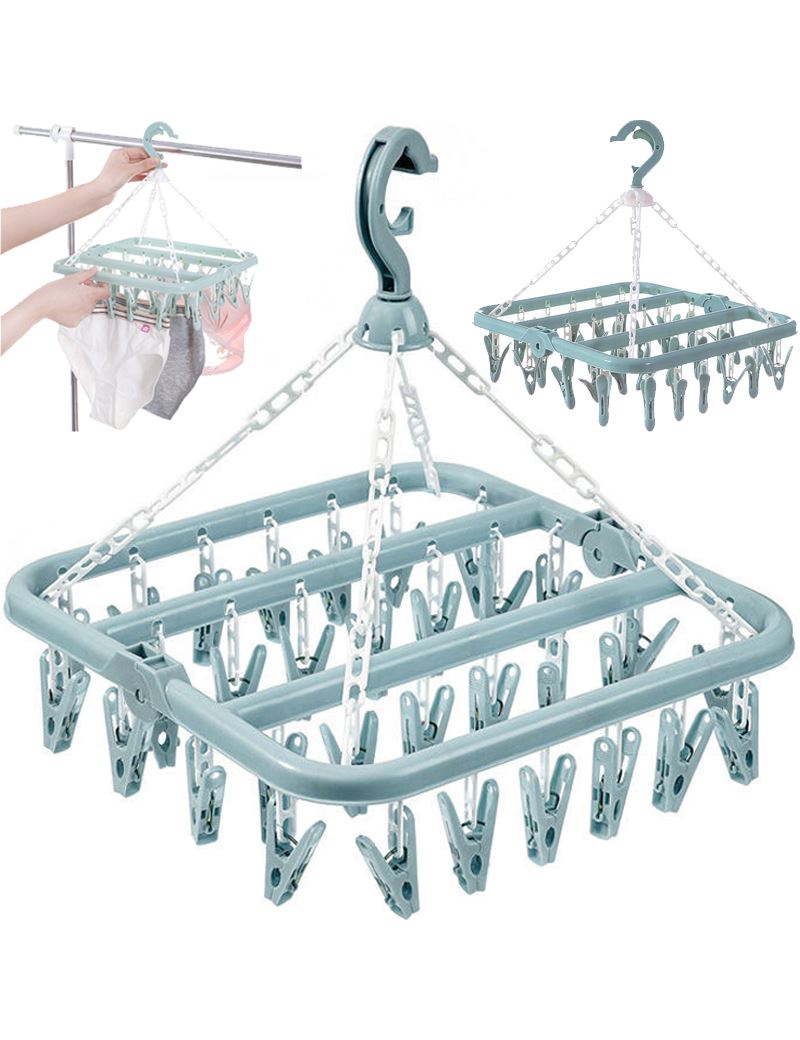 Drabužių džiovyklė su 32 segtukais