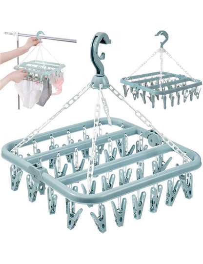 Drabužių džiovyklė su 32 segtukais