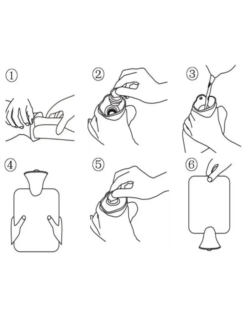 Pliušinė guminė karšto vandens pūslė 1L – Pilka
