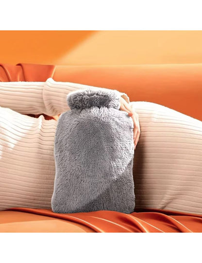 Pliušinė guminė karšto vandens pūslė 1L – Pilka