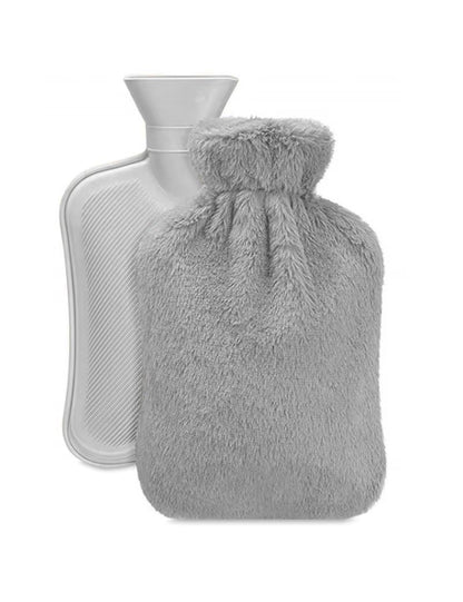 Pliušinė guminė karšto vandens pūslė 1L – Pilka